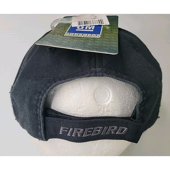 GM Official Pontiac Firebird Graphic Logo Black Hat Baseball Cap New w/ Tags VTG - Picture 4 of 8
